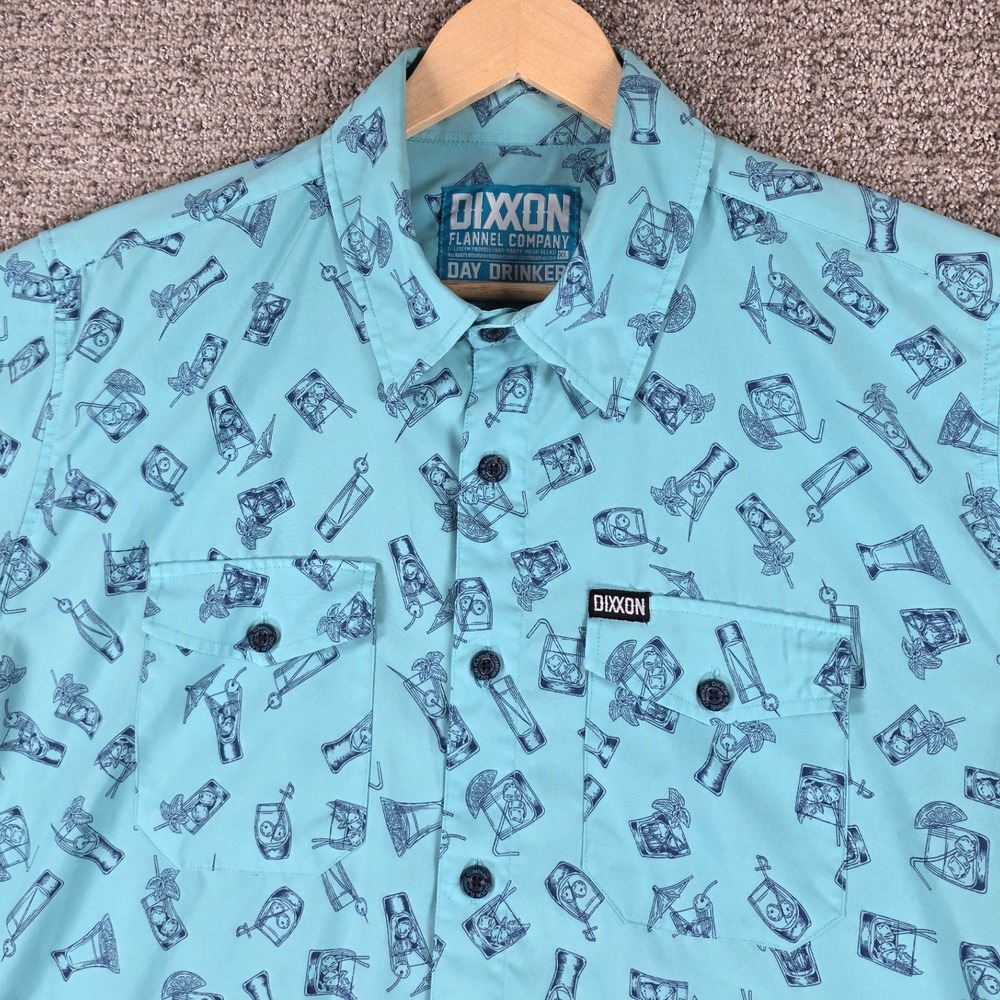 DIXXON FLANNEL CO‎ Mens Day Drinker Limited Edition Short Sleeve Button Shirt XL